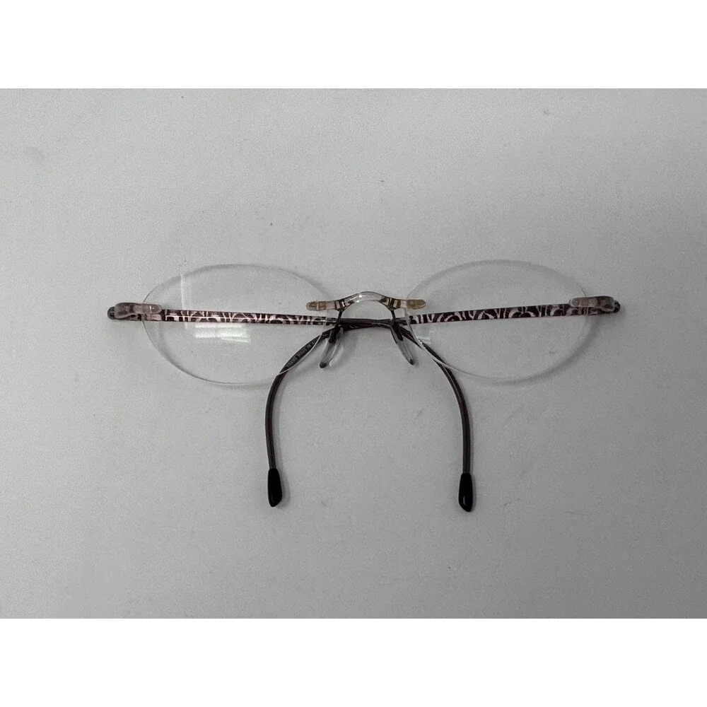 Silhouette SPX 1520 Pink Brown Rimless Eyeglass Frames 50-21-135 Austria Made